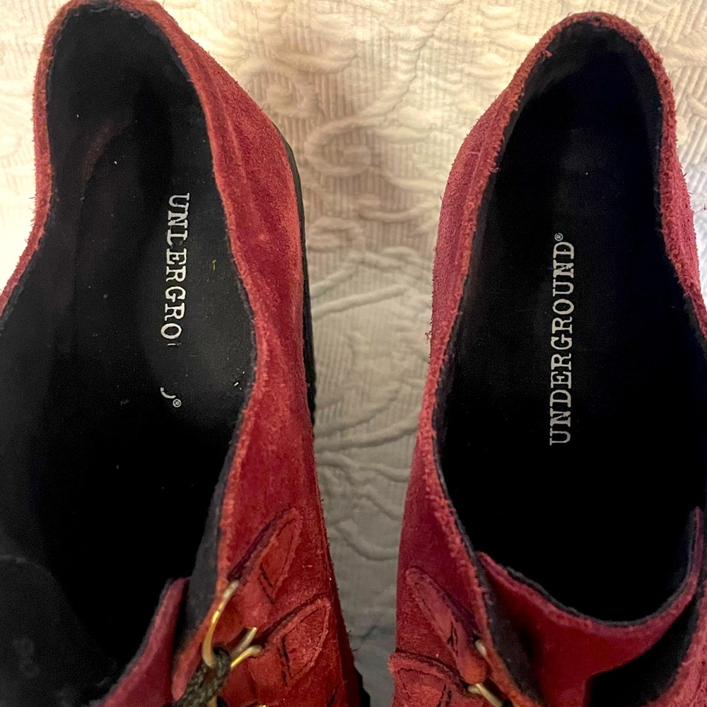 UNDERGROUND | Burgundy Platform Shoes - Picture 4 of 5